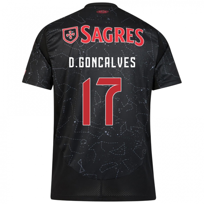 Homem Camisola Diogo Goncalves #17 Vermelho Preto Alternativa 2024/25 Camisa Brasil