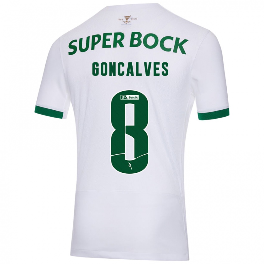 Homem Camisola Pedro Goncalves #8 Verde Branco Alternativa 2024/25 Camisa Brasil