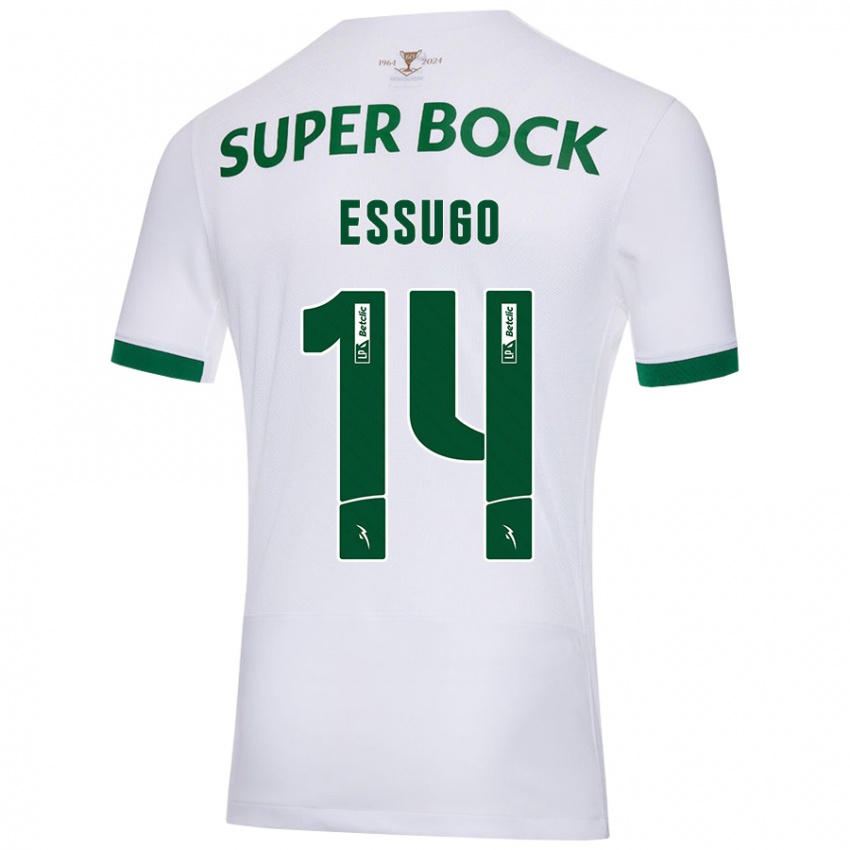 Homem Camisola Dario Essugo #14 Verde Branco Alternativa 2024/25 Camisa Brasil