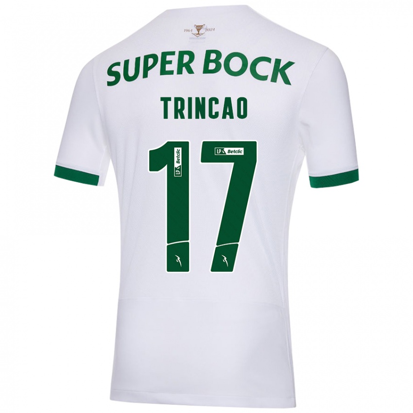 Homem Camisola Trincão #17 Verde Branco Alternativa 2024/25 Camisa Brasil