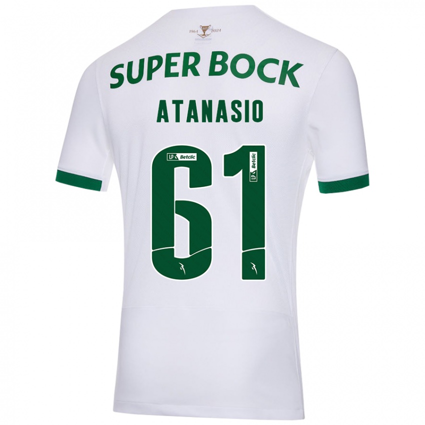 Homem Camisola Atanásio #61 Verde Branco Alternativa 2024/25 Camisa Brasil