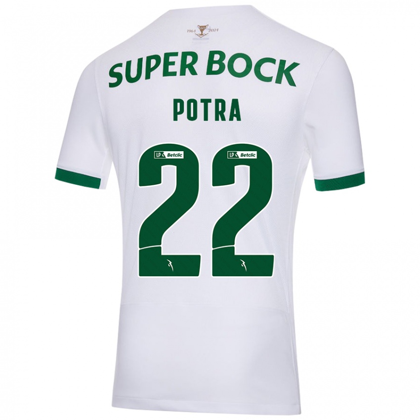 Homem Camisola Catarina Sofia Branco Potra #22 Verde Branco Alternativa 2024/25 Camisa Brasil