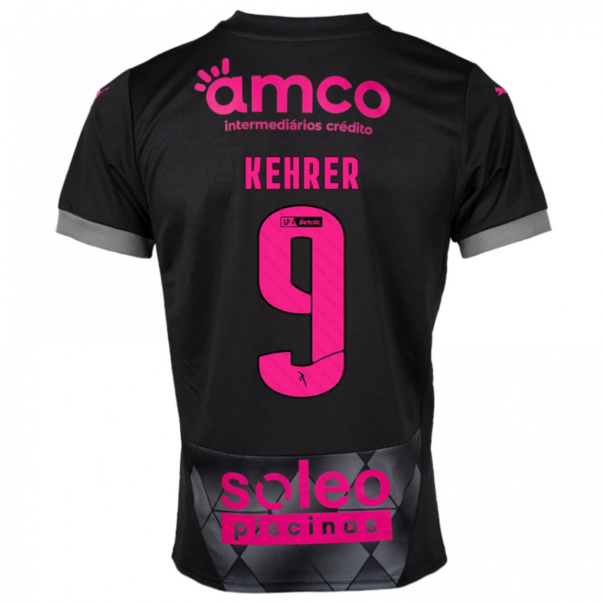 Homem Camisola Caroline Kehrer #9 Preto Rosa Alternativa 2024/25 Camisa Brasil