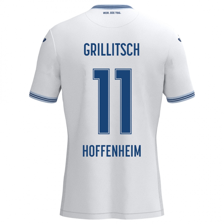 Homem Camisola Florian Grillitsch #11 Azul Branco Alternativa 2024/25 Camisa Brasil