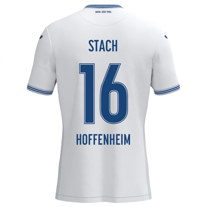 Homem Camisola Anton Stach #16 Azul Branco Alternativa 2024/25 Camisa Brasil