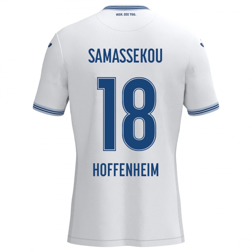 Homem Camisola Diadié Samassékou #18 Azul Branco Alternativa 2024/25 Camisa Brasil