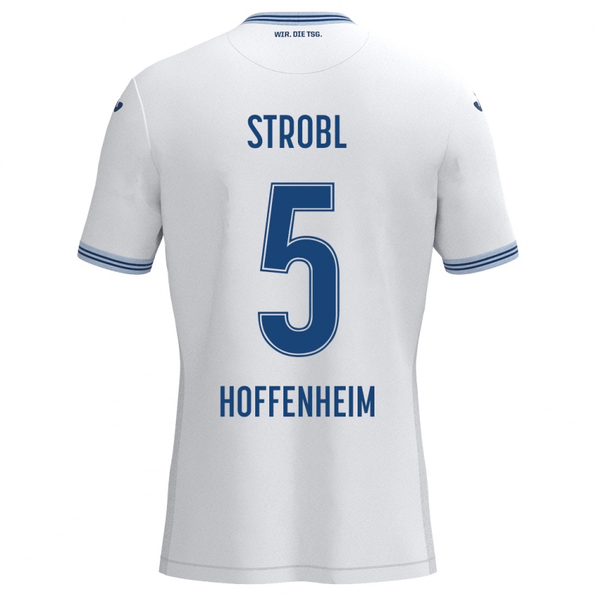 Homem Camisola Lars Strobl #5 Azul Branco Alternativa 2024/25 Camisa Brasil