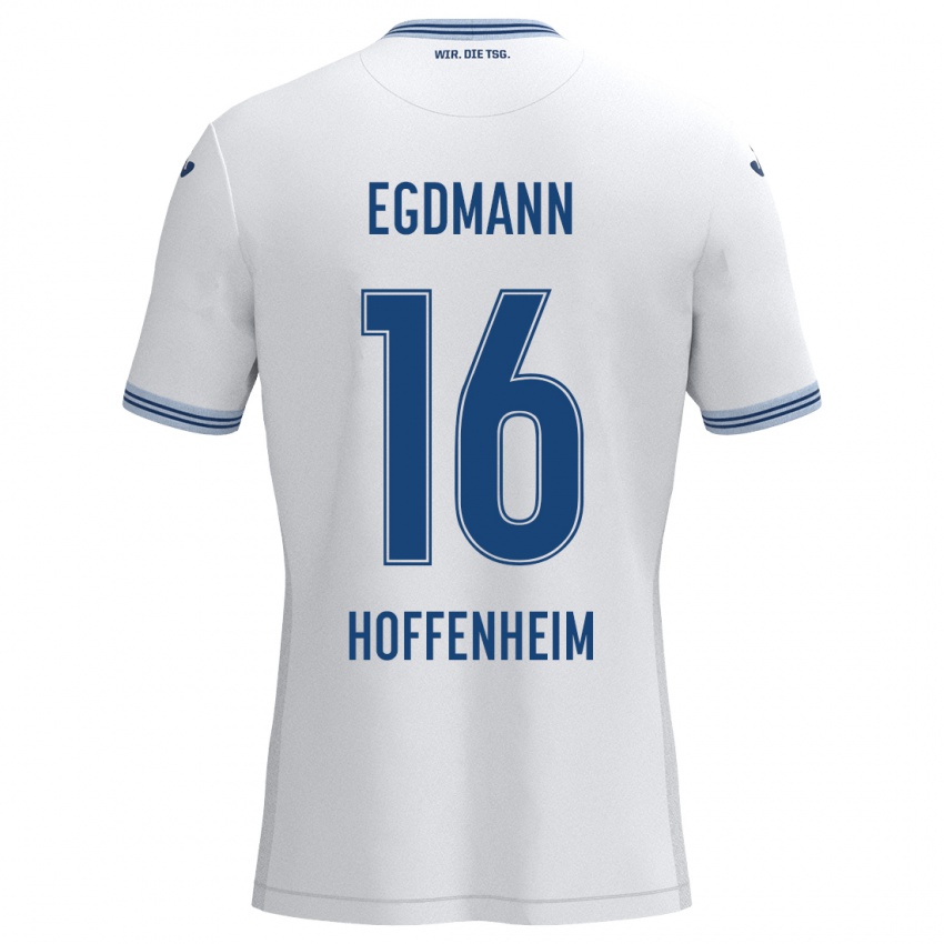 Homem Camisola Mika Egdmann #16 Azul Branco Alternativa 2024/25 Camisa Brasil