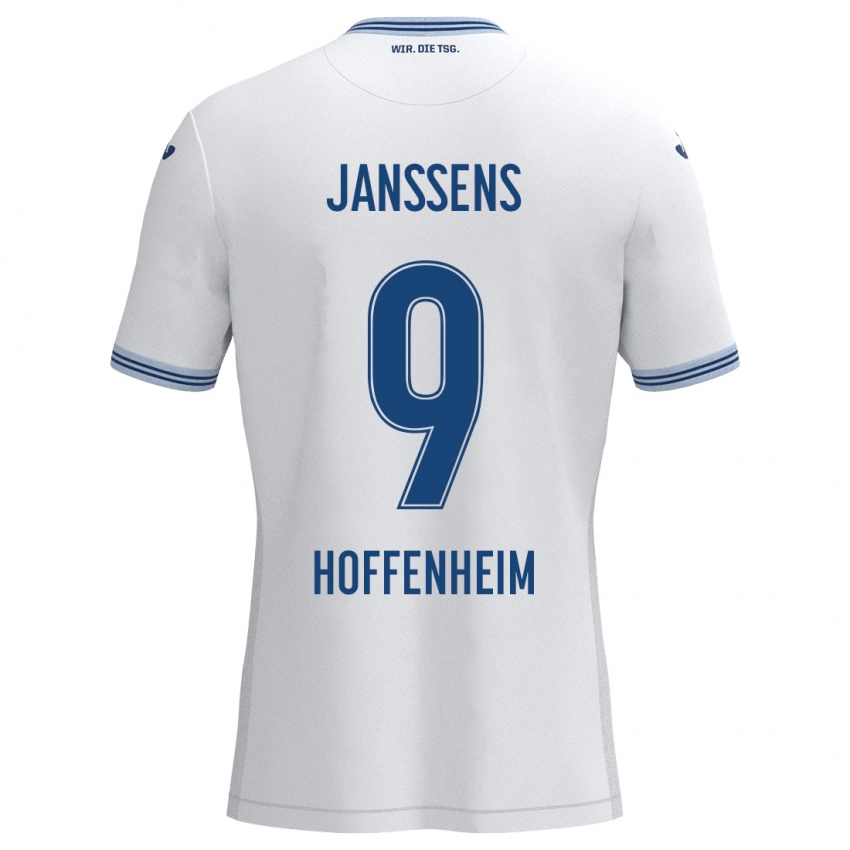 Homem Camisola Jill Janssens #9 Azul Branco Alternativa 2024/25 Camisa Brasil