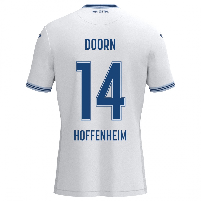 Homem Camisola Lisa Doorn #14 Azul Branco Alternativa 2024/25 Camisa Brasil