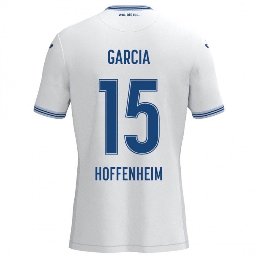 Homem Camisola Marta Cazalla Garcia #15 Azul Branco Alternativa 2024/25 Camisa Brasil