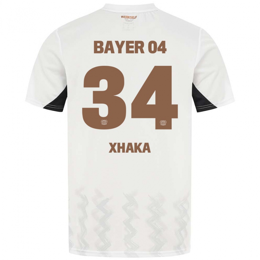 Homem Camisola Granit Xhaka #34 Preto Branco Alternativa 2024/25 Camisa Brasil