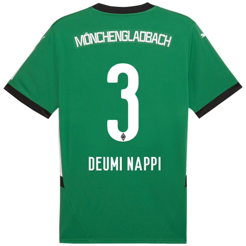 Homem Camisola Dimitrie Deumi Nappi #3 Verde Branco Alternativa 2024/25 Camisa Brasil