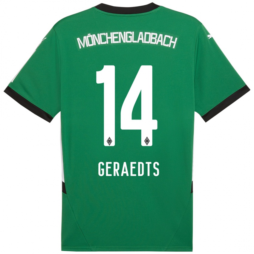 Homem Camisola Kelsey Geraedts #14 Verde Branco Alternativa 2024/25 Camisa Brasil