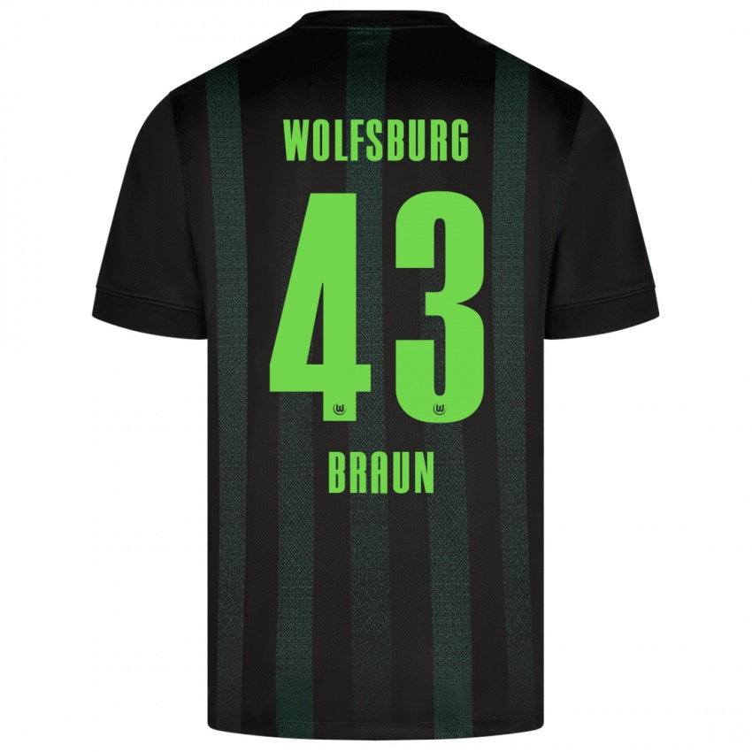 Homem Camisola Manuel Braun #43 Verde Escuro Alternativa 2024/25 Camisa Brasil