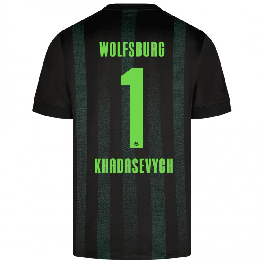 Homem Camisola Kyrylo Khadasevych #1 Verde Escuro Alternativa 2024/25 Camisa Brasil