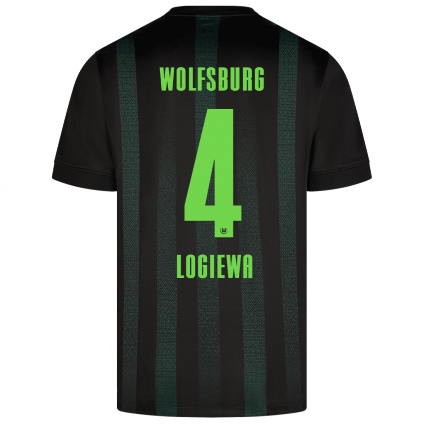 Homem Camisola Luca Logiewa #4 Verde Escuro Alternativa 2024/25 Camisa Brasil