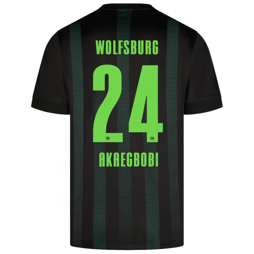 Homem Camisola Jonathan Akaegbobi #24 Verde Escuro Alternativa 2024/25 Camisa Brasil