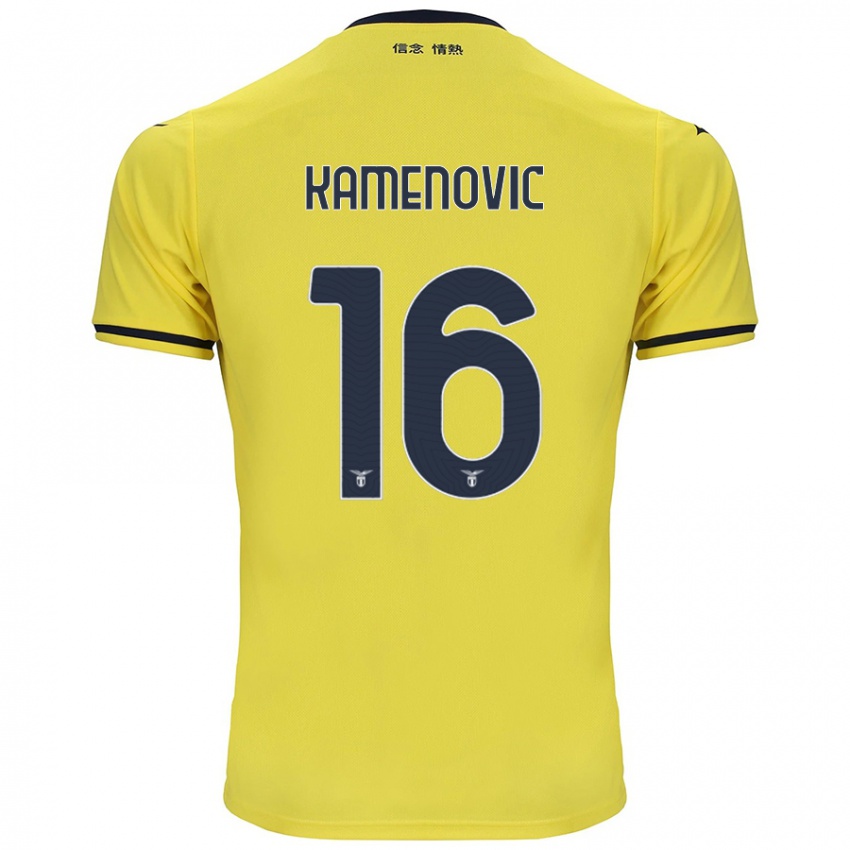 Homem Camisola Dimitrije Kamenovic #16 Amarelo Alternativa 2024/25 Camisa Brasil