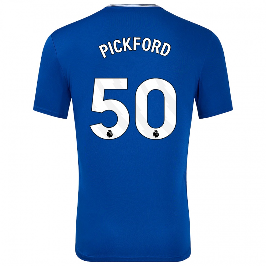 Mulher Camisola George Pickford #50 Azul Com Principal 2024/25 Camisa Brasil