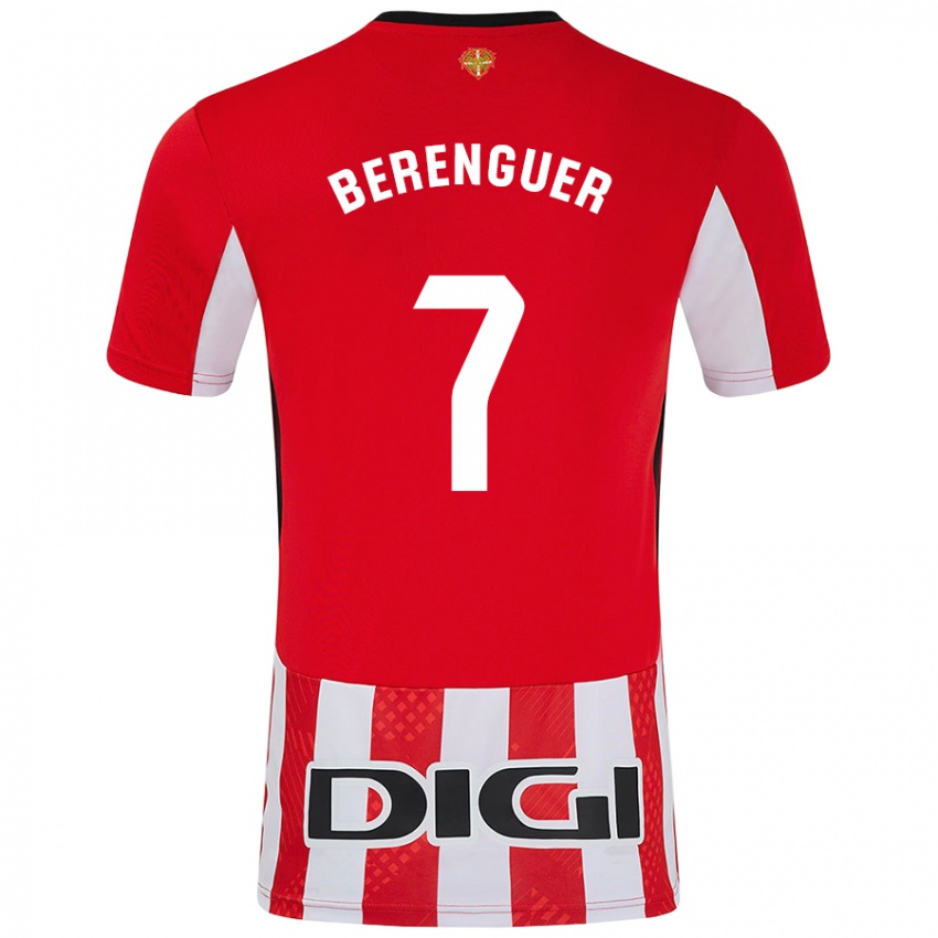 Mulher Camisola Alex Berenguer #7 Branco Vermelho Principal 2024/25 Camisa Brasil