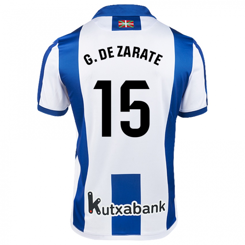 Mulher Camisola Urko Gonzalez De Zarate #15 Azul Branco Principal 2024/25 Camisa Brasil