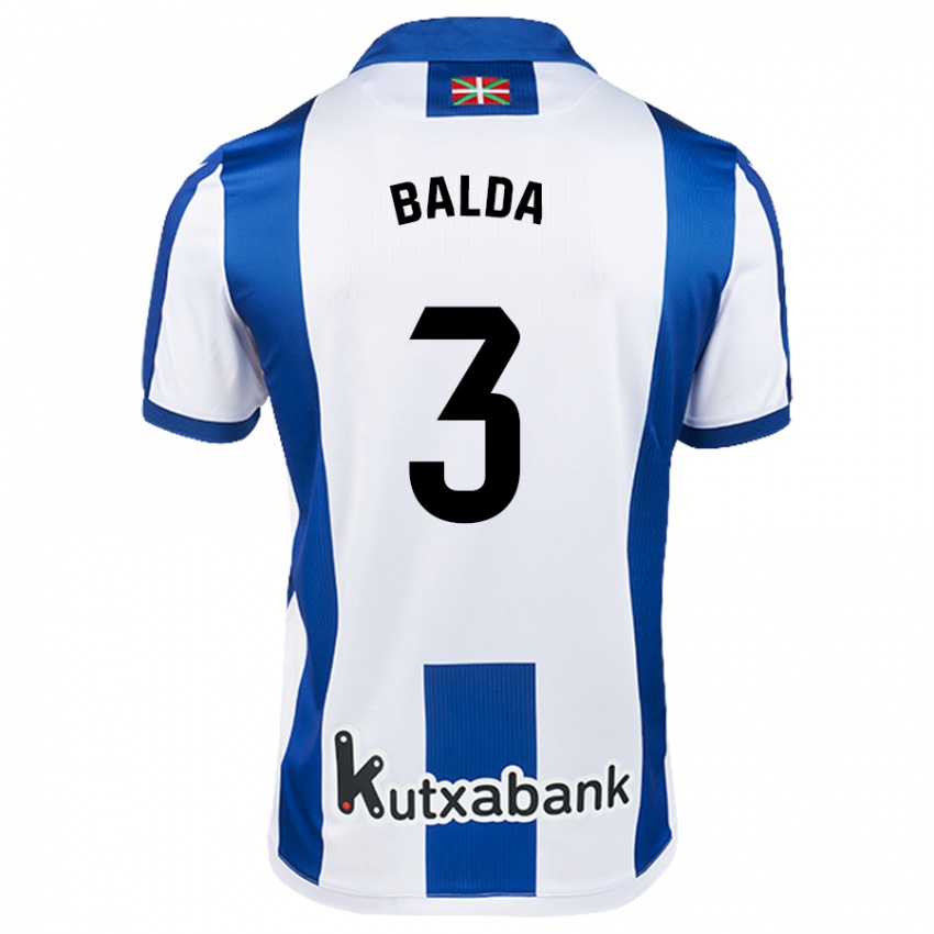 Mulher Camisola Jon Balda #3 Azul Branco Principal 2024/25 Camisa Brasil