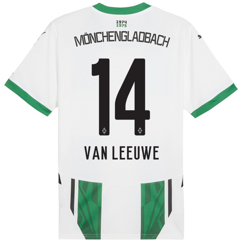 Mulher Camisola Kyra Van Leeuwe #14 Verde Branco Principal 2024/25 Camisa Brasil