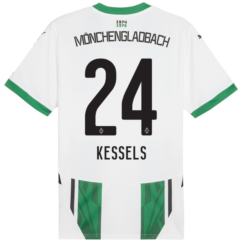 Mulher Camisola Imke Kessels #24 Verde Branco Principal 2024/25 Camisa Brasil