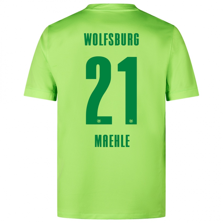 Mulher Camisola Joakim Maehle #21 Verde Fluorescente Principal 2024/25 Camisa Brasil