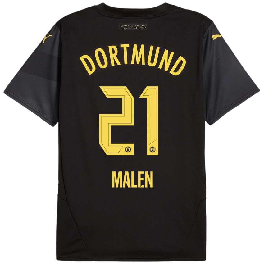 Mulher Camisola Donyell Malen #21 Amarelo Preto Alternativa 2024/25 Camisa Brasil