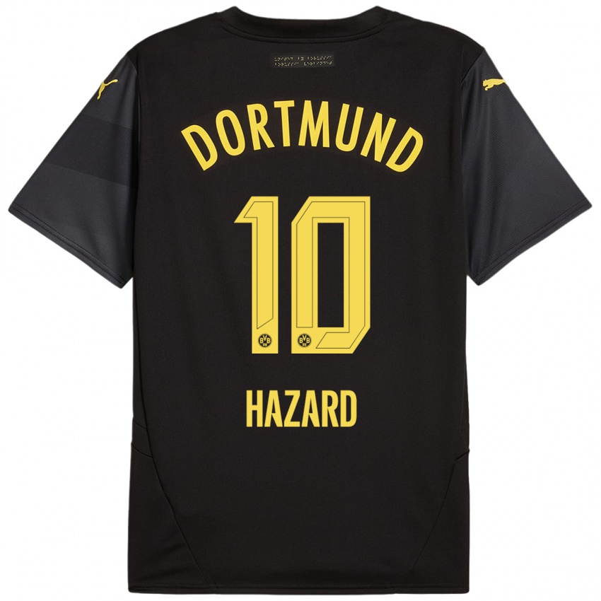 Mulher Camisola Thorgan Hazard #10 Amarelo Preto Alternativa 2024/25 Camisa Brasil