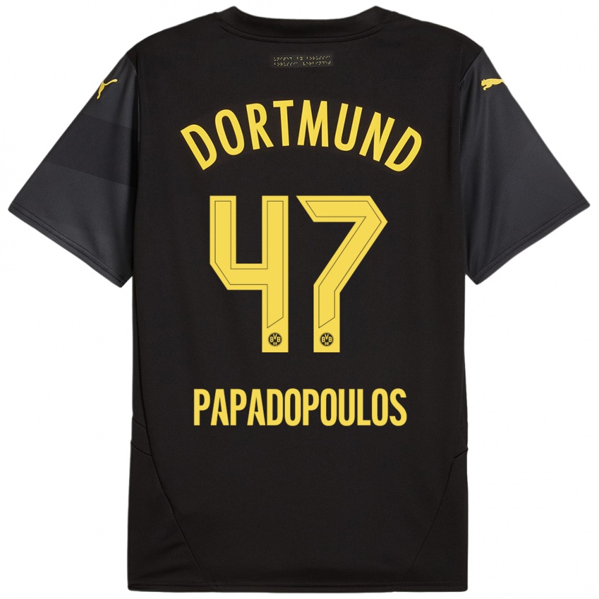 Mulher Camisola Antonios Papadopoulos #47 Amarelo Preto Alternativa 2024/25 Camisa Brasil