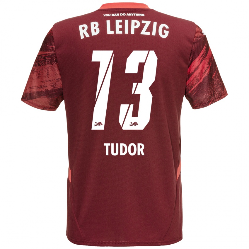 Mulher Camisola Aaron Tudor #13 Borgonha Alternativa 2024/25 Camisa Brasil