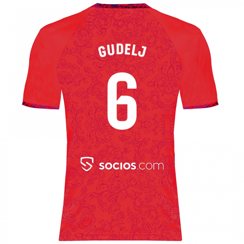 Mulher Camisola Nemanja Gudelj #6 Vermelho Alternativa 2024/25 Camisa Brasil