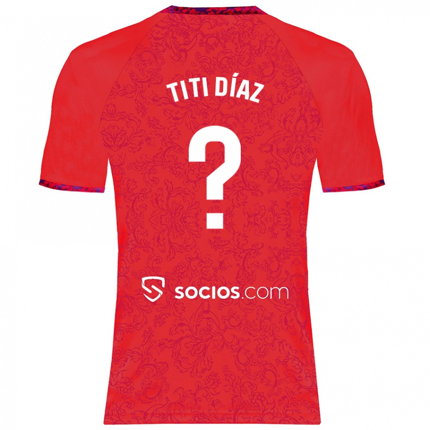 Mulher Camisola Titi Díaz #0 Vermelho Alternativa 2024/25 Camisa Brasil