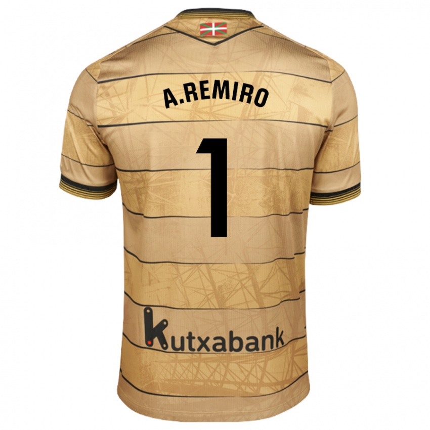 Mulher Camisola Alex Remiro #1 Castanho Alternativa 2024/25 Camisa Brasil