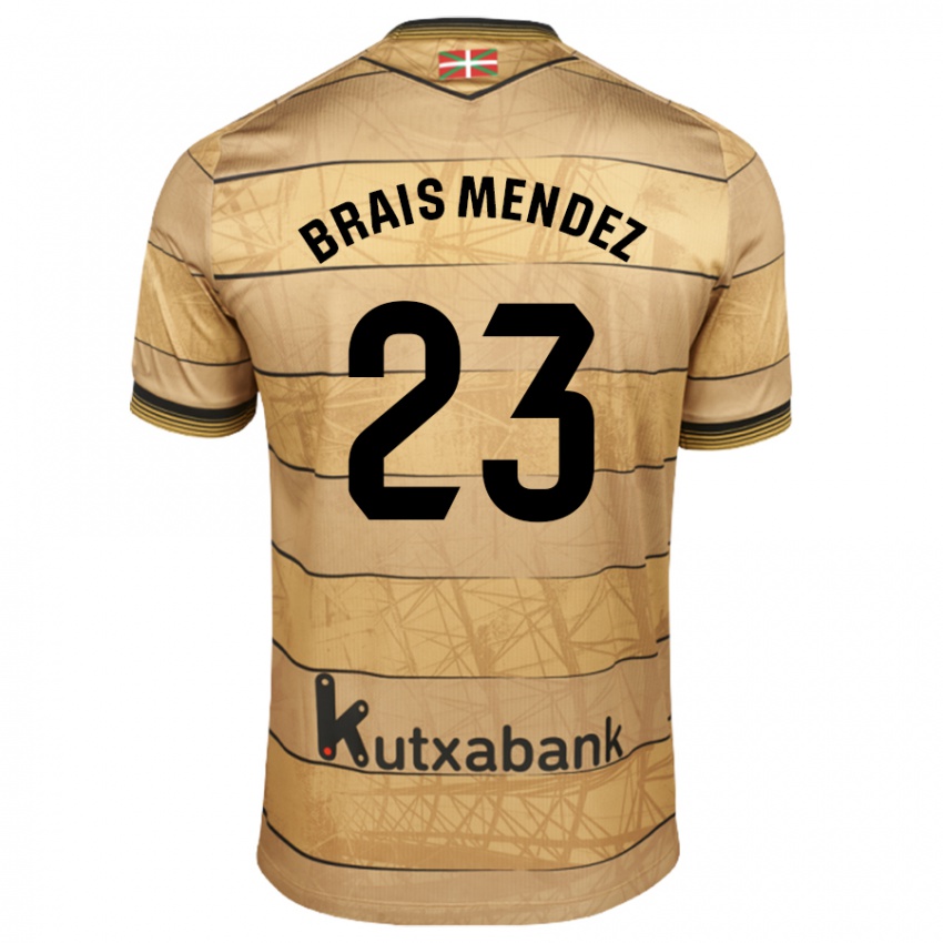 Mulher Camisola Brais Mendez #23 Castanho Alternativa 2024/25 Camisa Brasil