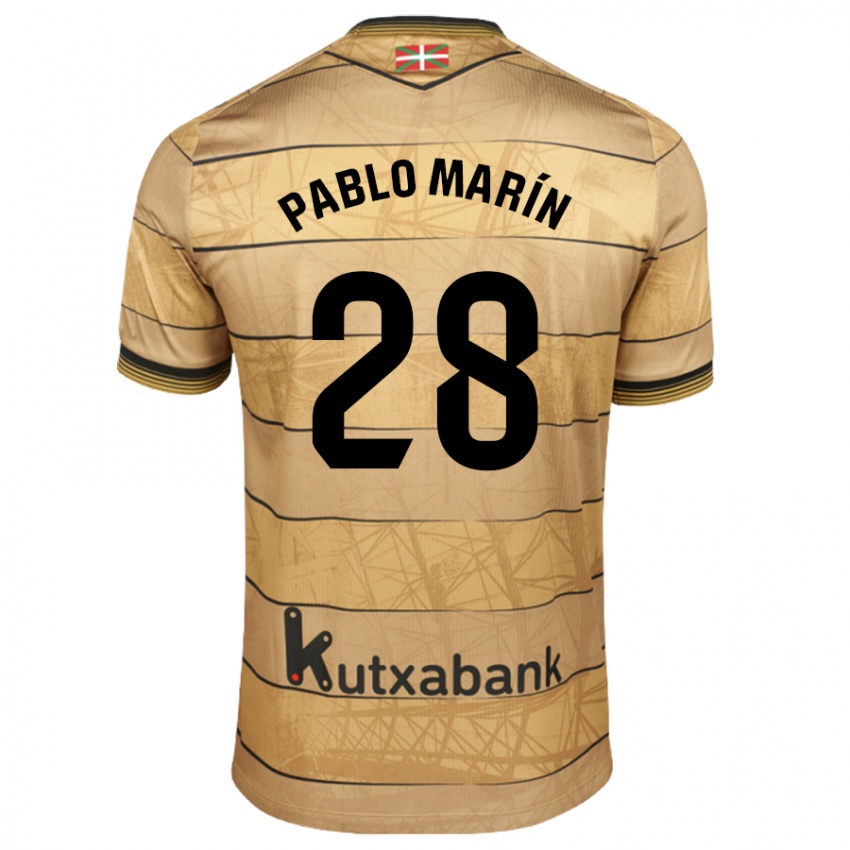 Mulher Camisola Pablo Marín #28 Castanho Alternativa 2024/25 Camisa Brasil