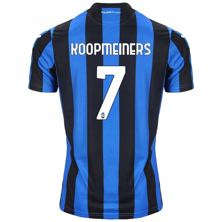 Criança Camisola Teun Koopmeiners #7 Azul Preto Principal 2024/25 Camisa Brasil