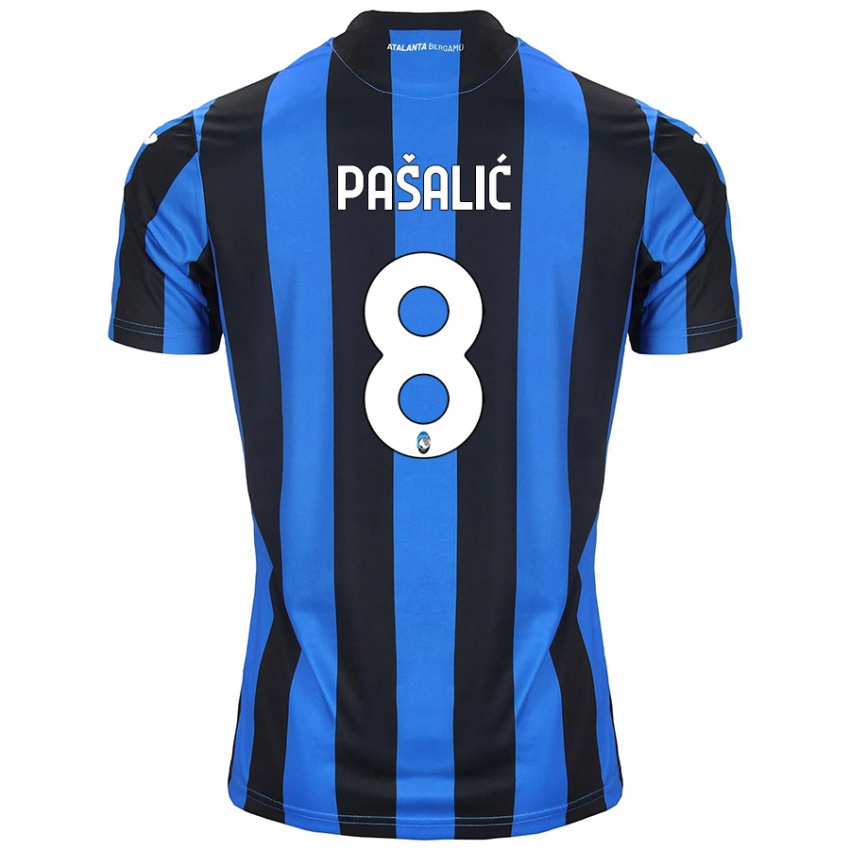 Criança Camisola Mario Pasalic #8 Azul Preto Principal 2024/25 Camisa Brasil