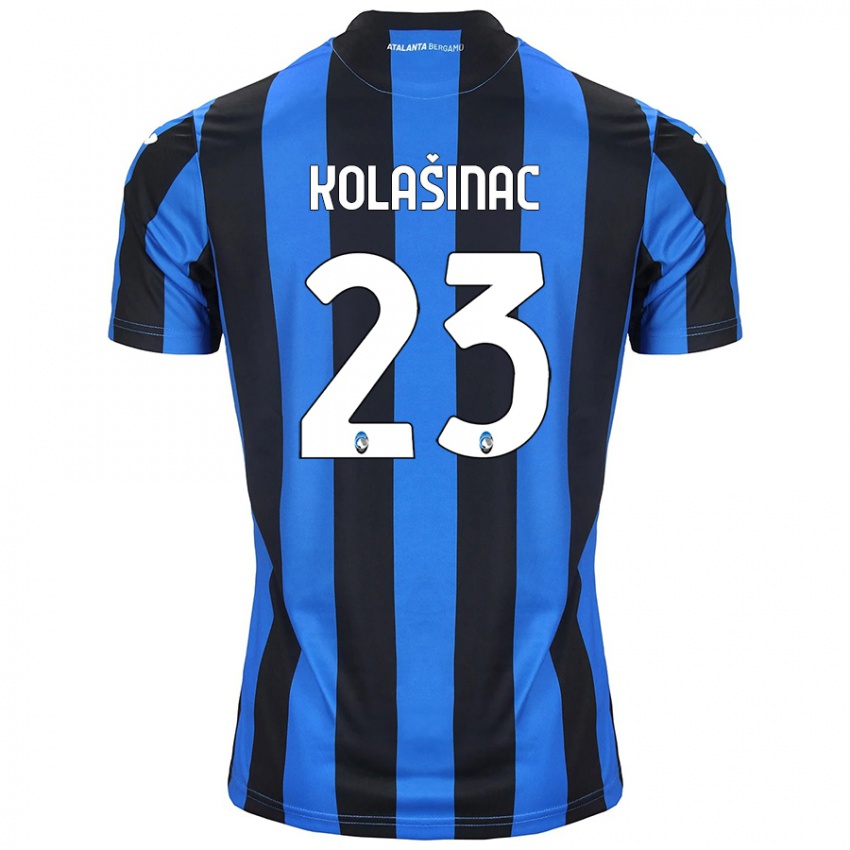 Criança Camisola Sead Kolasinac #23 Azul Preto Principal 2024/25 Camisa Brasil