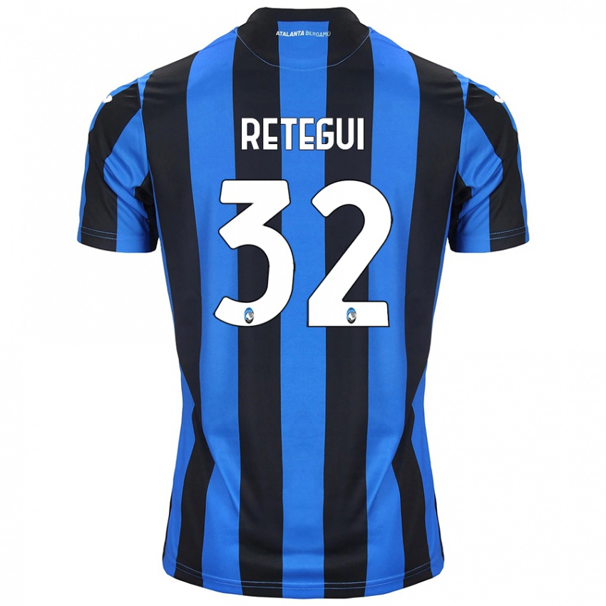 Criança Camisola Mateo Retegui #32 Azul Preto Principal 2024/25 Camisa Brasil