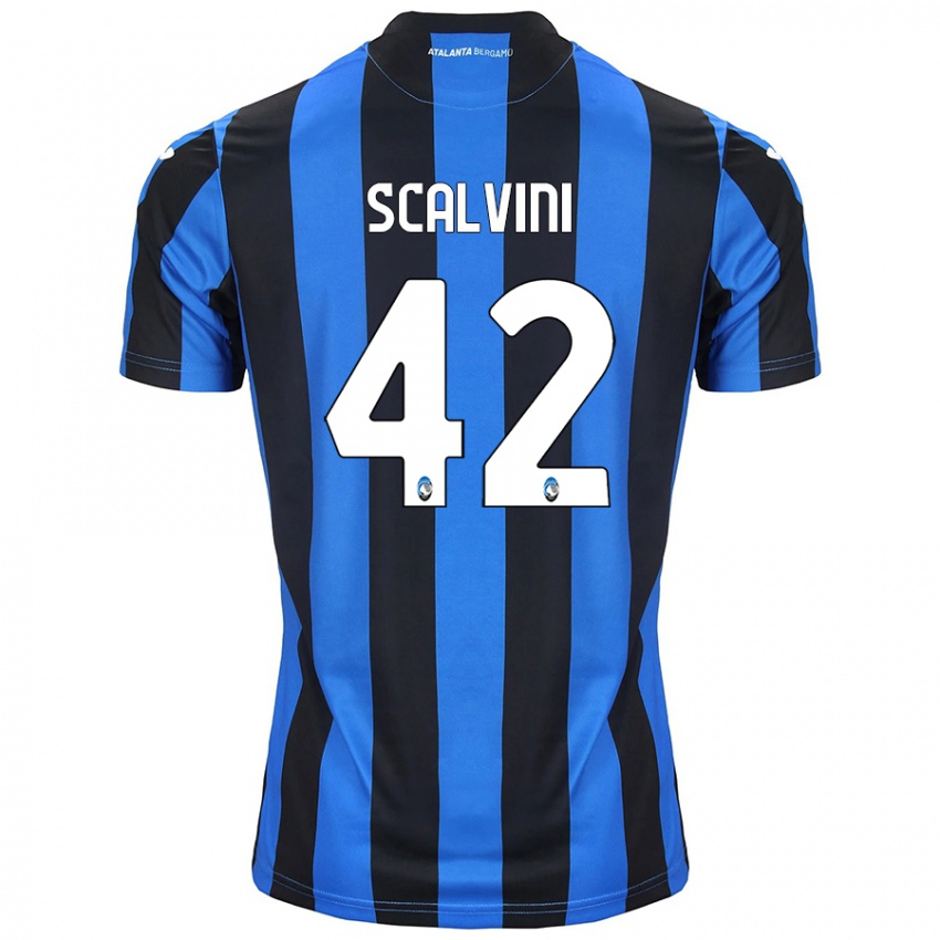 Criança Camisola Giorgio Scalvini #42 Azul Preto Principal 2024/25 Camisa Brasil