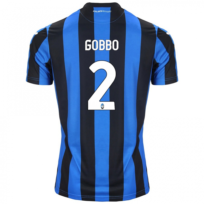 Criança Camisola Luca Gobbo #2 Azul Preto Principal 2024/25 Camisa Brasil