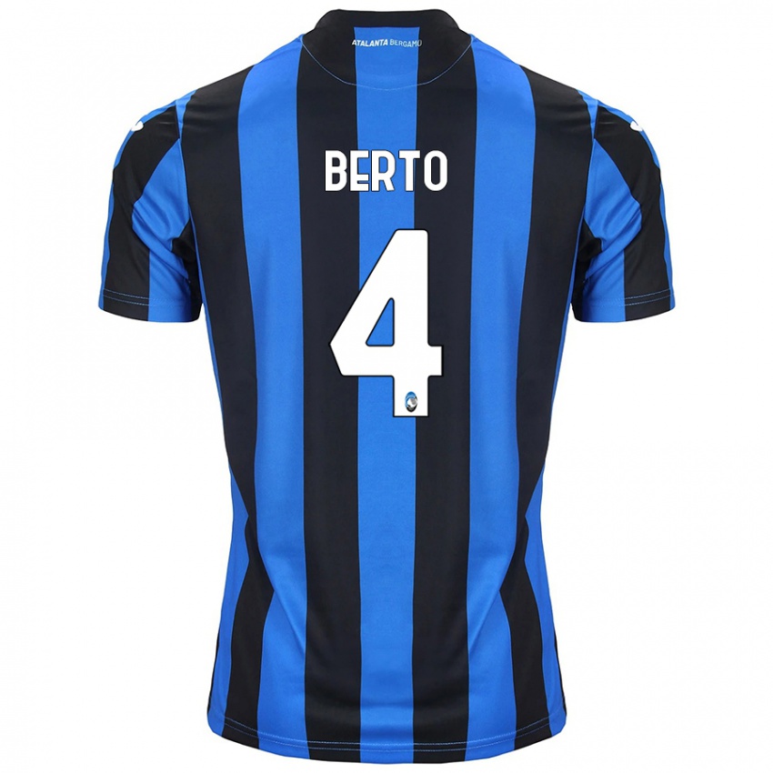 Criança Camisola Gabriele Berto #4 Azul Preto Principal 2024/25 Camisa Brasil