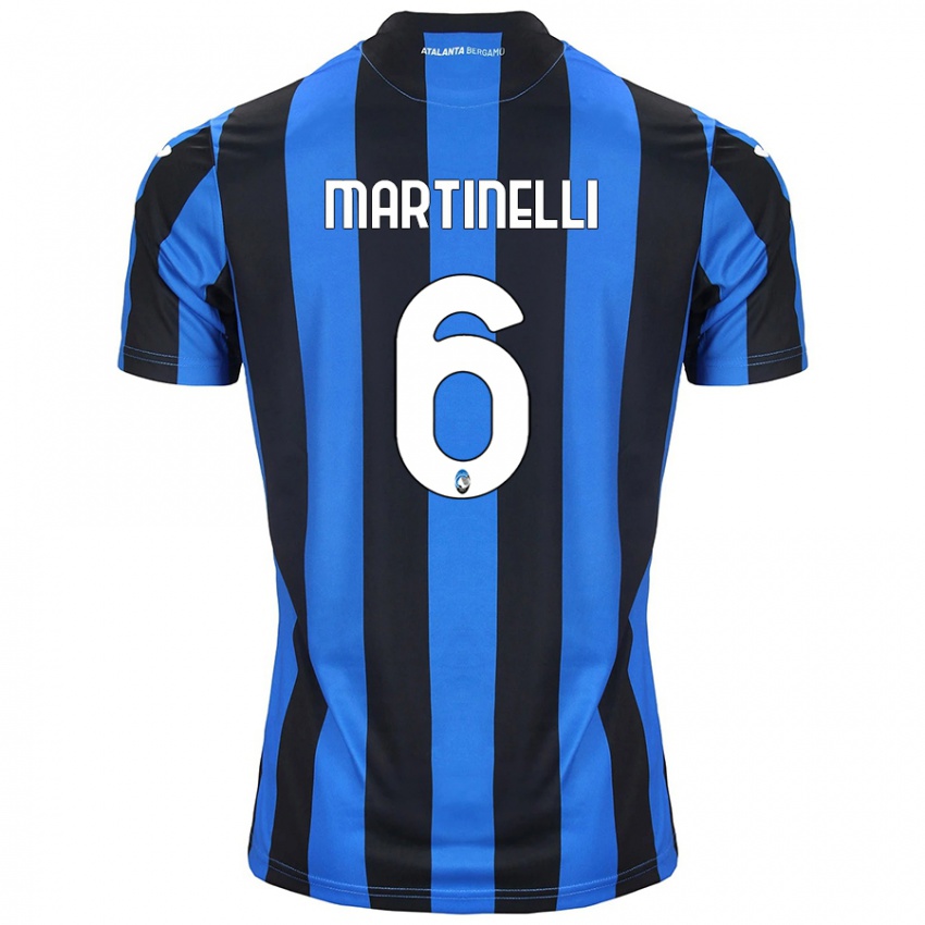 Criança Camisola Gabriel Martinelli #6 Azul Preto Principal 2024/25 Camisa Brasil