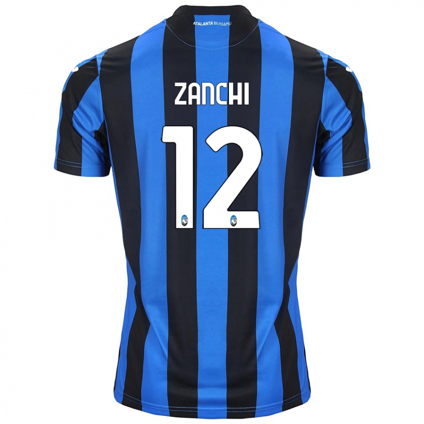 Criança Camisola Edoardo Zanchi #12 Azul Preto Principal 2024/25 Camisa Brasil