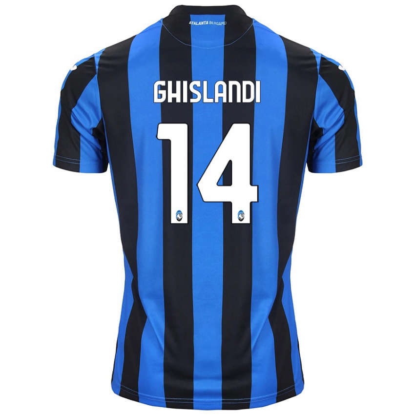 Criança Camisola Davide Ghislandi #14 Azul Preto Principal 2024/25 Camisa Brasil