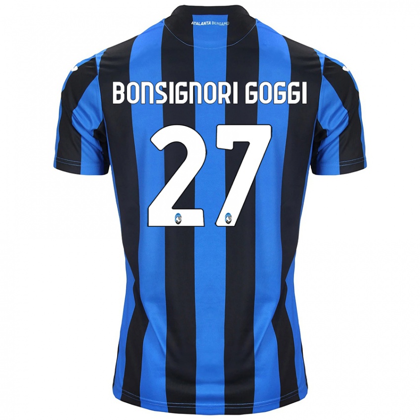 Criança Camisola Lorenzo Bonsignori Goggi #27 Azul Preto Principal 2024/25 Camisa Brasil